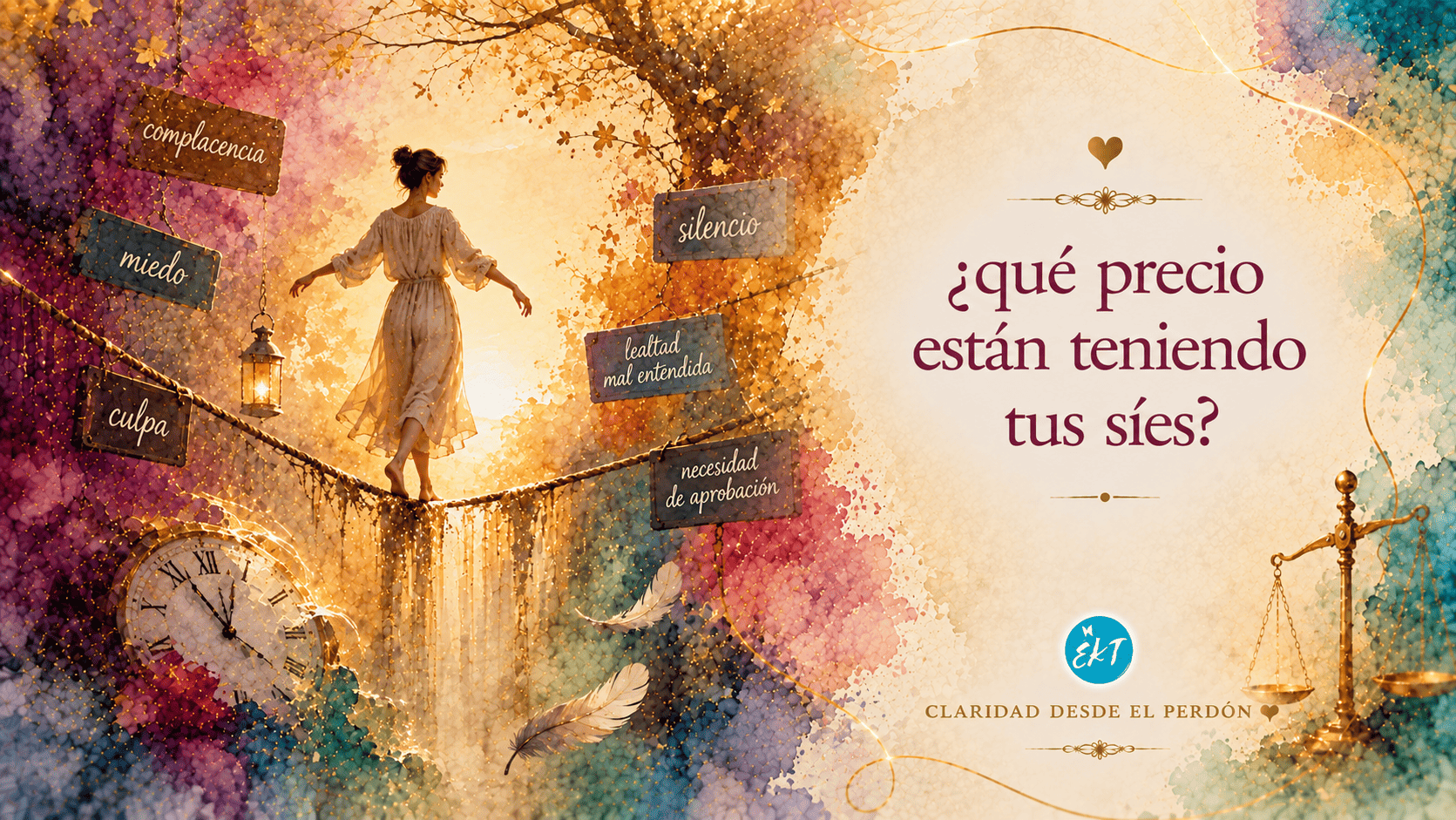 Ilustración simbólica sobre el precio emocional de decir sí cuando deseas decir no